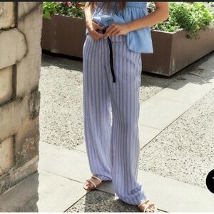 Zara Blue Striped Women’s Lounge Pants size m